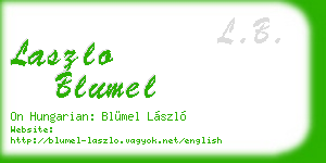 laszlo blumel business card