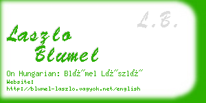 laszlo blumel business card